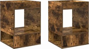 vidaXL Végasztal 2 pcs Füstölt tölgy 40 x 40 x 56 cm Faanyag
