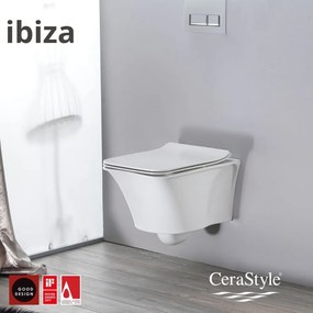 CeraStyle IBIZA fali WC - BEÉPÍTETT bidé funkcióval - rimless - perem nélküli - mély öblítés