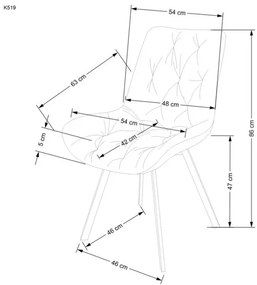 K519 forgatható étkezőszék szürke
