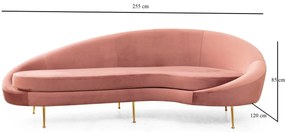 3 személyes kanapé Eses Jobbos - Pink