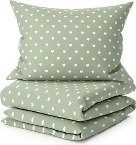 Pamut ágyneműhuzat SAGHEARTS POLY zöld Ágyneműhuzat mérete: 70 x 90 cm | 140 x 220 cm