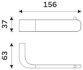 NIMCO NK 30055-26 - WC-papír tartó NIKAU fényezett króm
