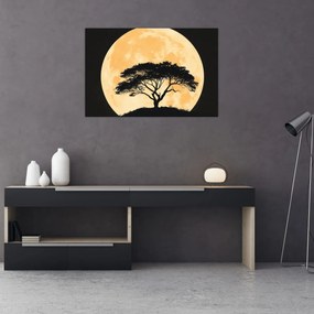 Kép – Fa arany teliholdban II. (90x60 cm)