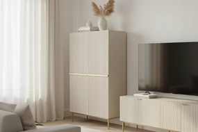 Nicole magas komód 100 cm – kasmír / arany lábak