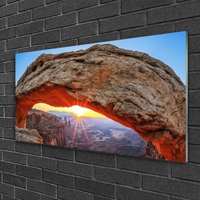 Akrilkép Sun Rock-táj 125x50 cm