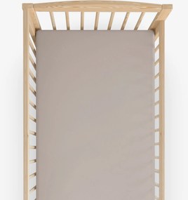 Goldea gyermek pamut lepedő kiságyba - szürkésbarna 70 x 140 cm