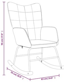 vidaXL bordó szövet hintaszék