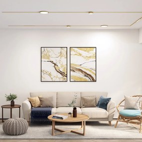 DK/EU-5751-SB Shine Track light, LINEAR 3000 series, L301*W19*H27, LED, 48V DC, 12W, RA≥90, 3000K, IP20, satin brass color, aluminum — DK/EU-5751-SB
