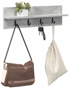Fali Kabáthorog Beton szürke 60 x 10.5 x 18 cm Faanyag