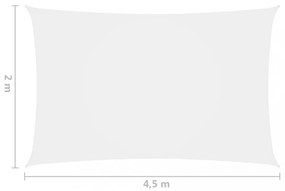 fehér téglalap alakú oxford-szövet napvitorla 2 x 4,5 m