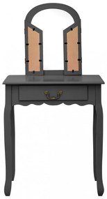 szürke császárfa MDF fésülködőasztal ülőkével 65x36x128 cm