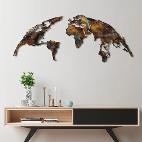 Fém fali dekoráció, World Map Medium - 3