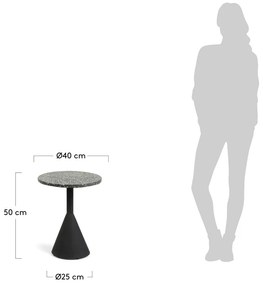 Melano fekete tárolóasztal - Kave Home