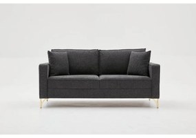 Kétszemélyes kanapé Berlin - Antracit, Arany