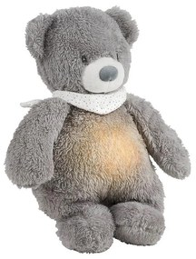 Nattou - Snuggle buddy dallammal és világítással SLEEPY BEAR 4in1 szürke