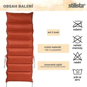 STILISTA  Ülőpárna készlet székre 2 db terrakotta/szürke