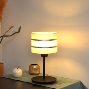 LED Asztali lámpa HELEN 1xE27/15W/230V krém/fekete/arany