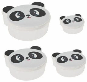 Panda gyerek uzsonnás dobozok szett, 4 db, 200 ml, 300 ml, 500 ml és 750 ml
