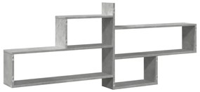 betonszürke szerelt fa fali polc 167,5 x 18 x 68 cm