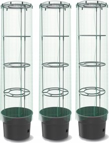 3x 35 cm-es virágtartó fedővel és fóliával üvegház paradicsom