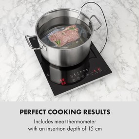 Klarstein Cook n Roll, indukciós főzőlap, 2000 W, 3 órás időzítő, 10 fokozat, fekete