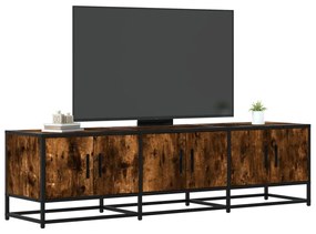 füstös tölgy színű szerelt fa és fém TV-szekrény 150x35x41 cm