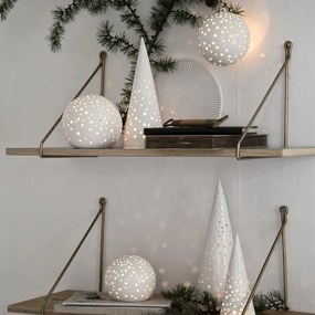 Nobili fehér csontporcelán karácsonyi gyertyatartó, magasság 25,5 cm - Kähler Design