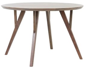 Barna kerek étkezőasztal akácfa asztallappal ø 140 cm Quenza – Light & Living