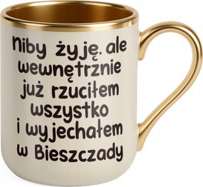 Prémium Bögre Arany Ekrü Élek De Belsőleg Vicces