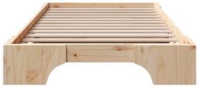 Ágykeret Természetes Tömör fenyőfa 90 x 190 cm Ergonomikus
