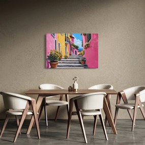 Kép - Rózsaszín sikátor (90x60 cm)