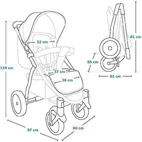Lionelo - Babakocsi ANNET TOUR fekete