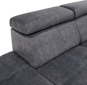 Ülőgarnitúra, szürke, balos, MALAGA