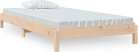 vidaXL tömör fenyőfa egymásra rakható ágy 75x190 cm