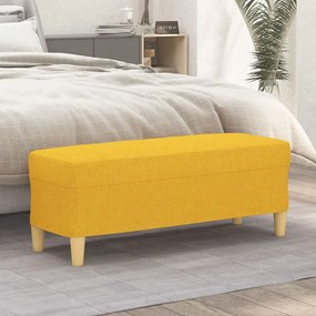 vidaXL világossárga szövet pad 100 x 35 x 41 cm