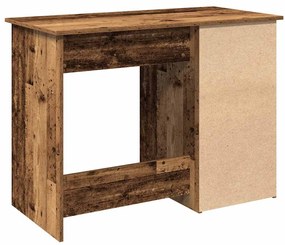 antik fa színű szerelt fa íróasztal 102x50x75 cm