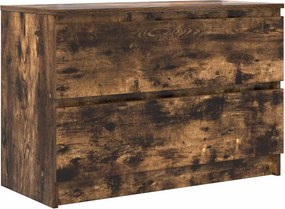 vidaXL füstös tölgy színű szerelt fa TV-szekrény 80x35x54 cm