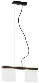 Argon 7164 - Csillár zsinóron CANOA 2xE27/15W/230V fekete