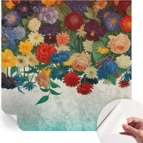 Modern öntapadós fotótapéta falra Színes virágok 250x250 cm