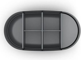 Fényes ezüstszínű rozsdamentes acél fogkefetartó állvány EasyStore Luxe – Joseph Joseph