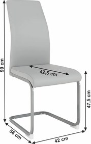 Étkező szék, világosszürke/szürke, NOBATA