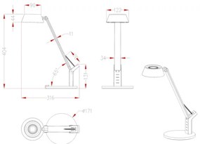 Globo 58422S - LED Dimmelhető asztali lámpa URSINO LED/8W/230V