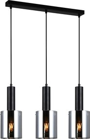 Italux glamour modern függeszték sardo fekete füstös itxpnd-5581-3-bk+sg