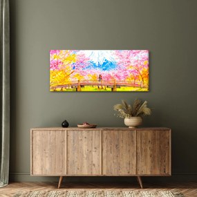 Kép - festett pár, akvarell (120x50 cm)