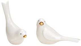 Porcelán madár ORNELLA fehér - több kialakítás
