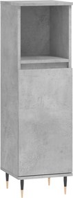 vidaXL betonszürke szerelt fa fürdőszobaszekrény 30 x 30 x 100 cm
