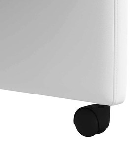 Kerekes Étkező Székek 2 pcs Fehér 58 x 65 x 98 cm Műbőr