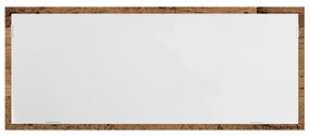 antik fa színű szerelt fa LED-es fürdőszobatükör 100x8,5x37 cm