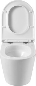 Akasztókészlet GEBERIT Duofix Basic + WC LENA Perem nélküli 48 x 36 cm + gomb + ülés, fehér, 3322XX00 + 39040100