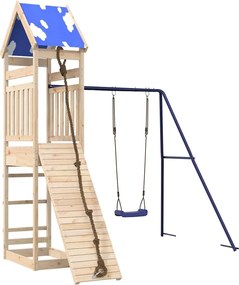 vidaXL tömör fenyőfa kültéri játszószett